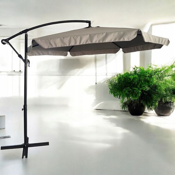 Зонт садовый с наклоном Ideal Garden YN7011 Светло-серый