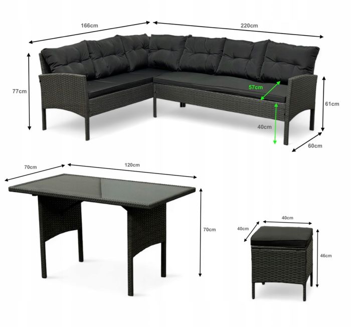 Комплект садових меблів IdealGarden SFS079 Світло-коричневий