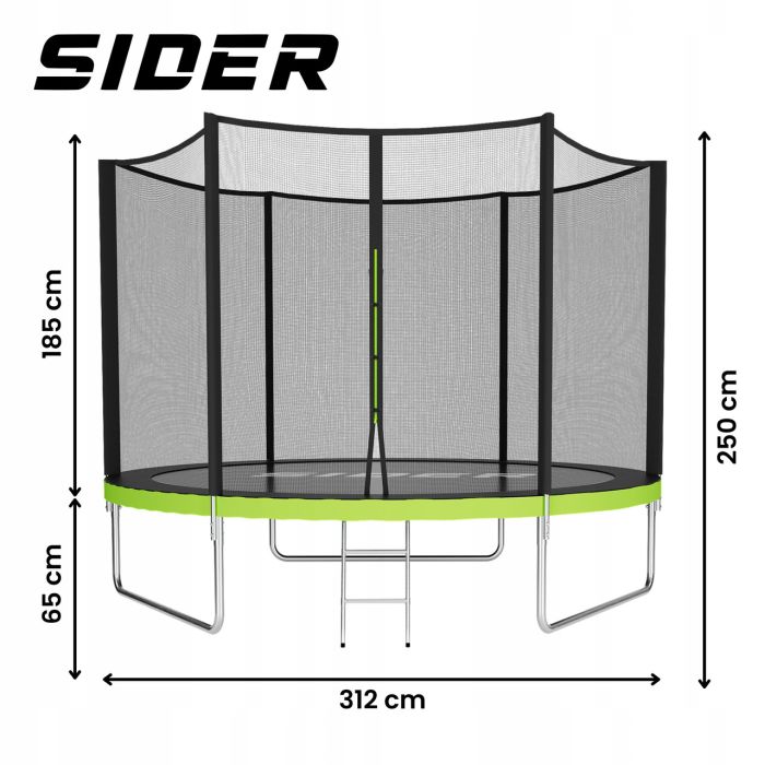 Батут із зовнішньою сіткою SIDER 10 FT 312 см