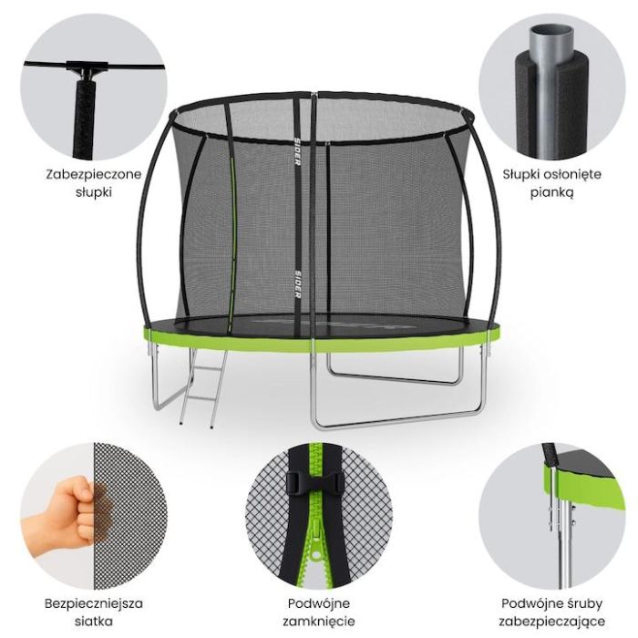 Батут із внутрішньою сіткою SIDER 8 FT 252 см