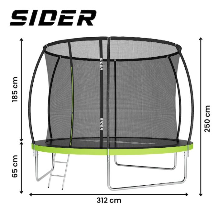 Батут с внутренней сеткой SIDER 10 FT 312 см