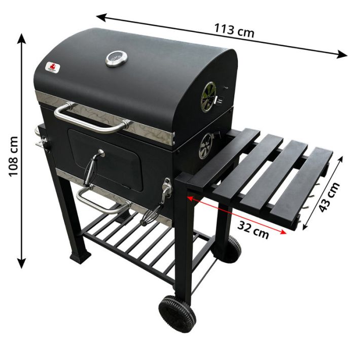 Садовый гриль с чугунной решеткой 4IQ Z006449