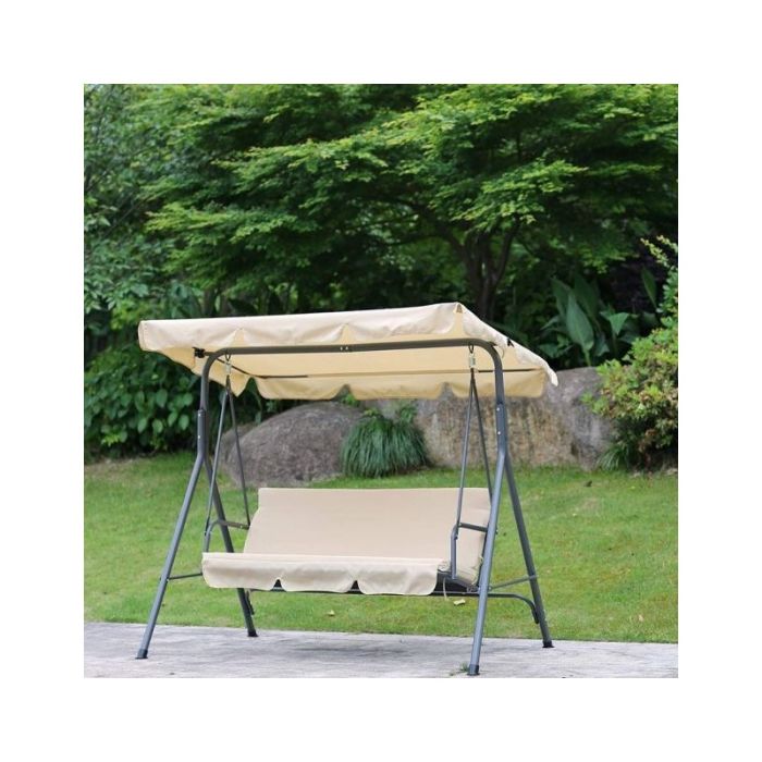 Садовые качели Ecarla H001 3-х местные Бежевый