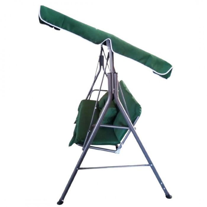 Садова гойдалка Ecarla H001 3-х місна Зелений