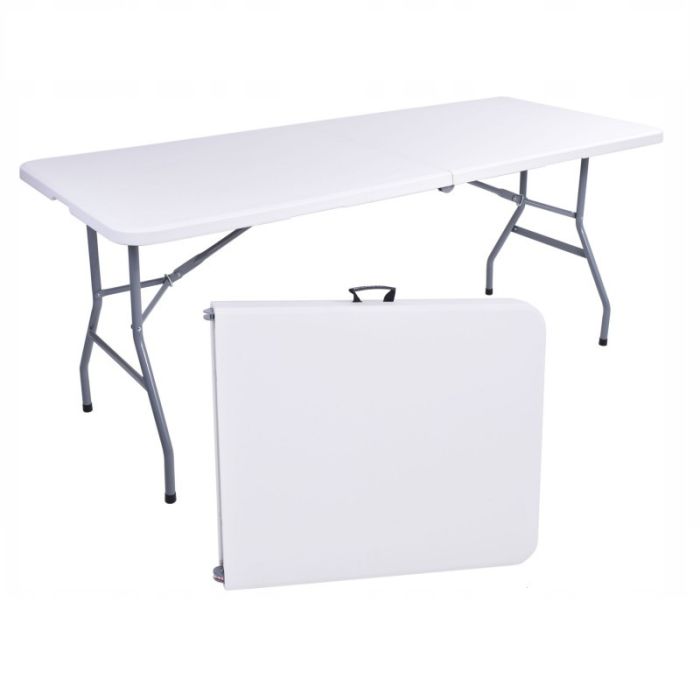 Садовый стол раскладной Ecarla SC02 180 см | 180х70х74 см Белый