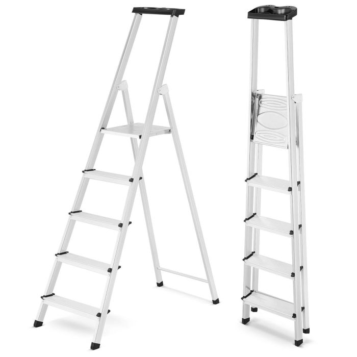 Одностороння 5-ступенева алюмінієва драбина Kanat KA-KAM-204 125 кг