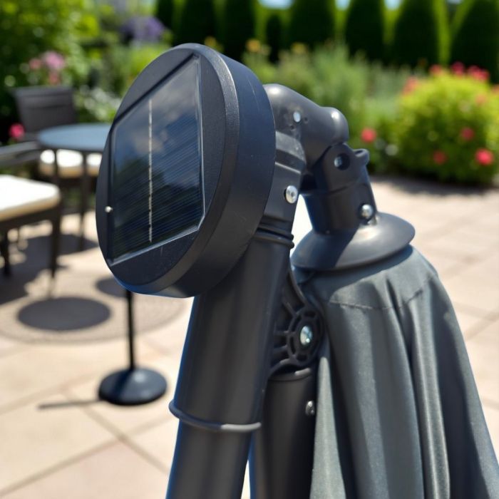 Зонт садовый с наклоном и LED подсветкой Ecarla OGP11K Кремовый