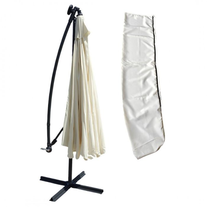 Парасоля садова з нахилом та LED підсвіткою Ecarla OGP11K Кремовий