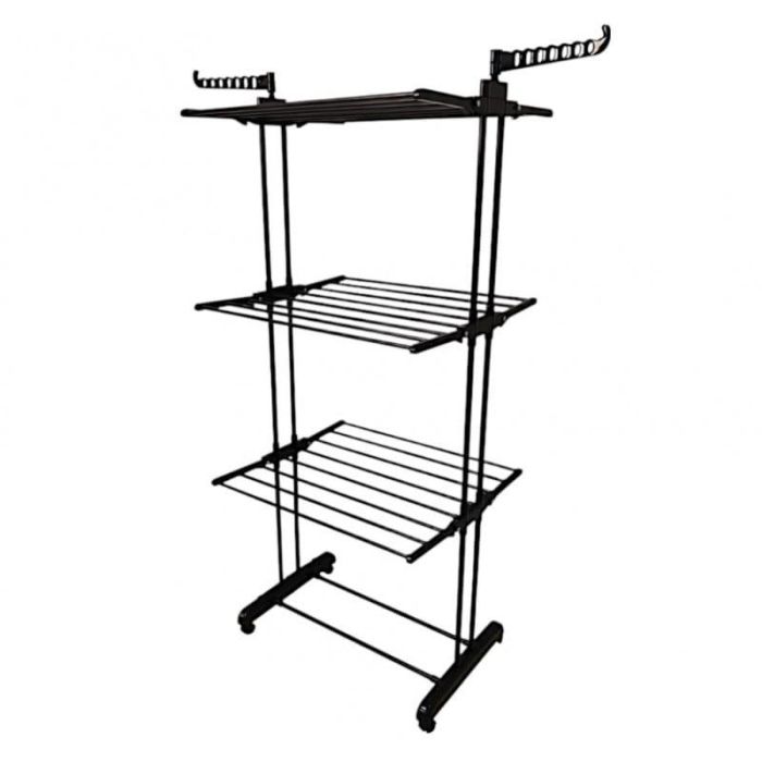 Складна сушарка для білизни трирівнева Ecarla SU02CZ Чорний