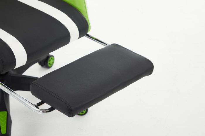 Комп‘ютерне крісло з підставкою для ніг EXTREME R1 Чорно-біло-зелений
