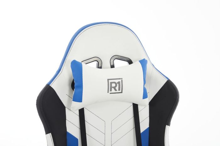 Комп‘ютерне крісло з підставкою для ніг EXTREME R1 Чорно-біло-синій