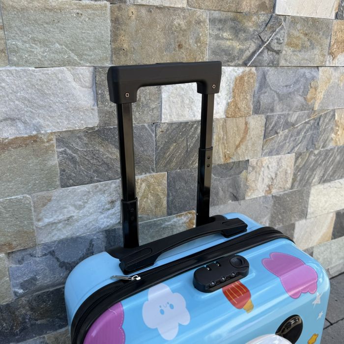 Детский дорожный чемодан на колесах Ecarla WP07 Голубой