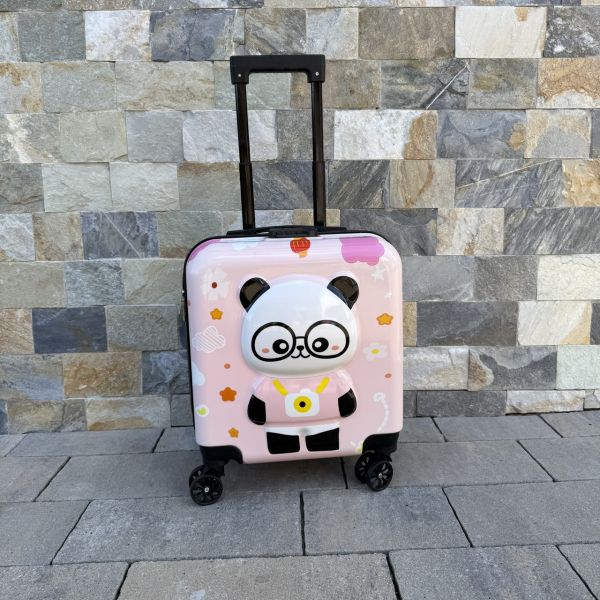 Детский дорожный чемодан на колесах Ecarla WP08 Розовый