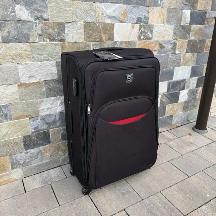 Валіза тканинна велика на 4 колесах Wings 1708 L Чорний