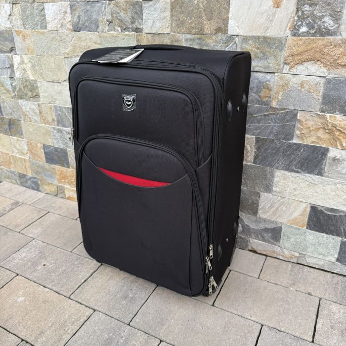 Валіза тканинна велика на 4 колесах Wings 1708 L Чорний