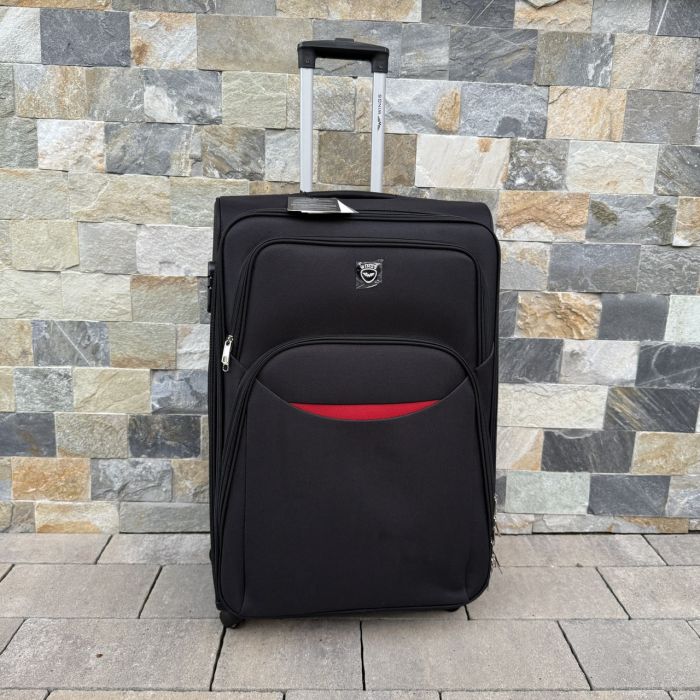 Валіза тканинна велика на 4 колесах Wings 1708 L Чорний