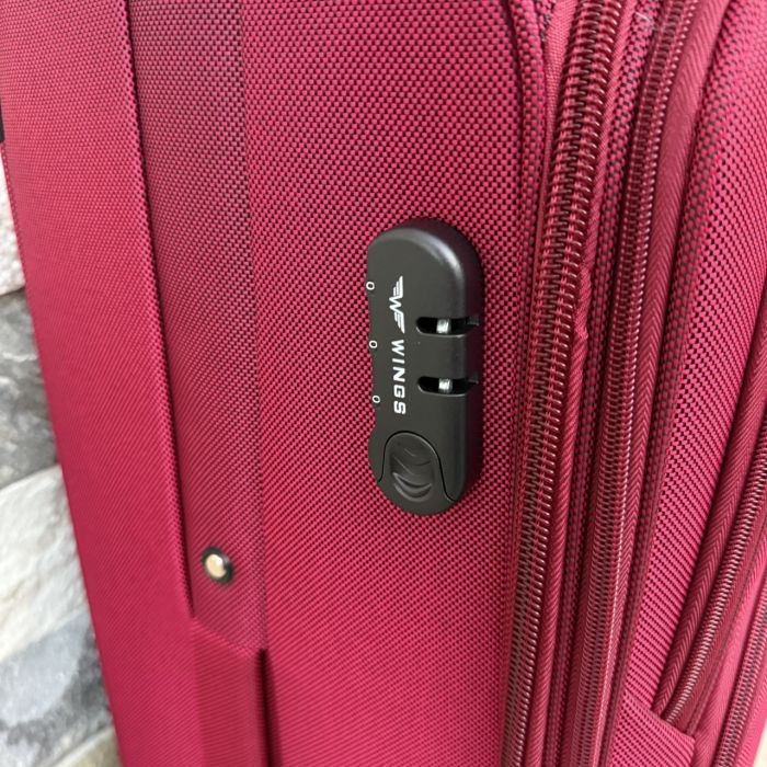 Валіза тканинна велика на 4 колесах Wings 1708 L Бордовий