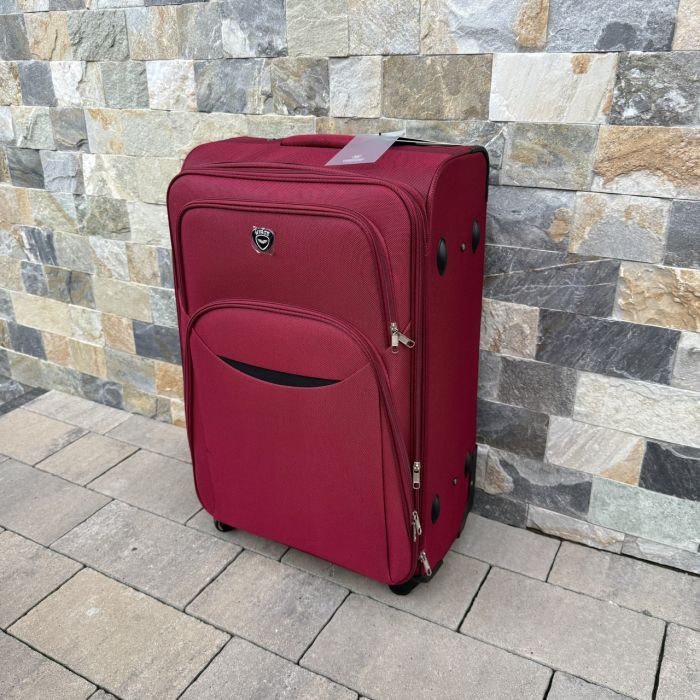 Валіза тканинна велика на 4 колесах Wings 1708 L Бордовий