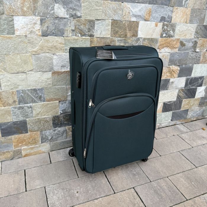 Валіза тканинна велика на 4 колесах Wings 1708 L Зелений