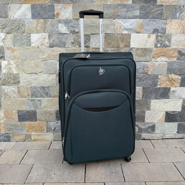 Валіза тканинна велика на 4 колесах Wings 1708 L Зелений