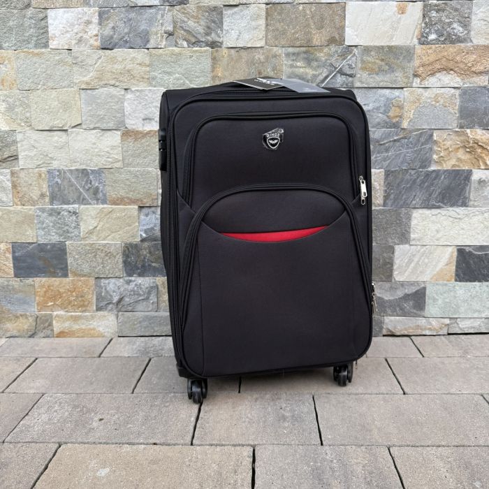 Валіза тканинна середня на 4 колесах Wings 1708 M Чорний