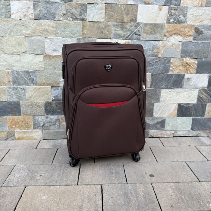 Валіза тканинна середня на 4 колесах Wings 1708 M Коричневий