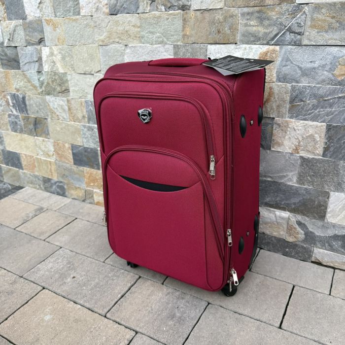 Валіза тканинна середня на 4 колесах Wings 1708 M Бордовий