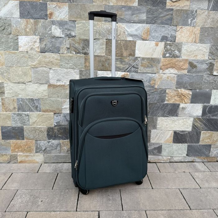 Валіза тканинна середня на 4 колесах Wings 1708 M Зелений