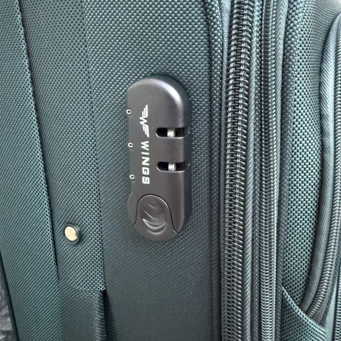 Валіза тканинна середня на 4 колесах Wings 1708 M Зелений