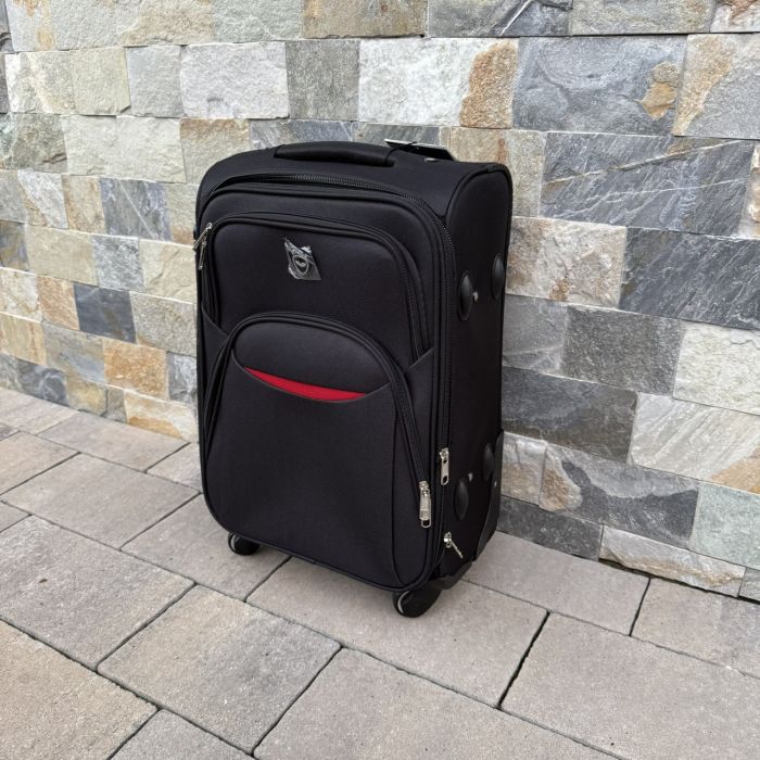 Валіза тканинна мала на 4 колесах Wings 1708 S Чорний