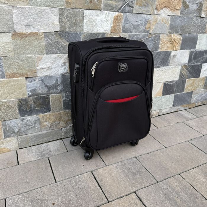 Валіза тканинна мала на 4 колесах Wings 1708 S Чорний