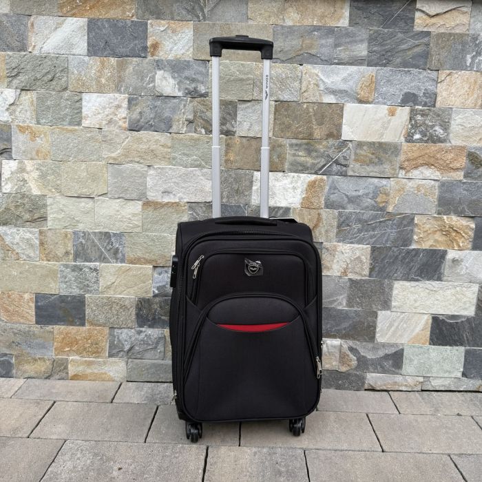 Валіза тканинна мала на 4 колесах Wings 1708 S Чорний