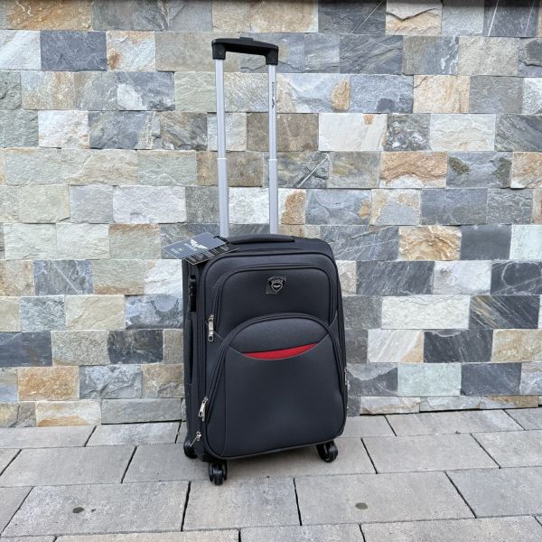 Валіза тканинна мала на 4 колесах Wings 1708 S Сірий