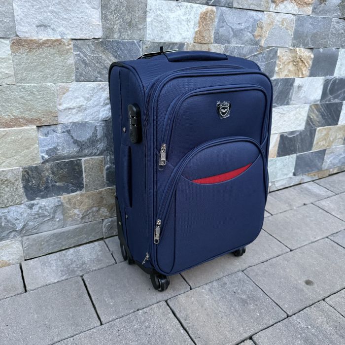 Валіза тканинна мала на 4 колесах Wings 1708 S Синій