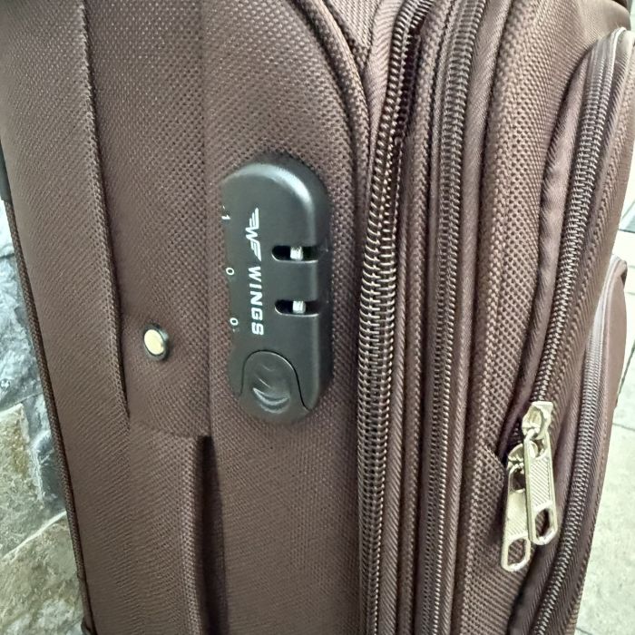 Валіза тканинна мала на 4 колесах Wings 1708 S Коричневий