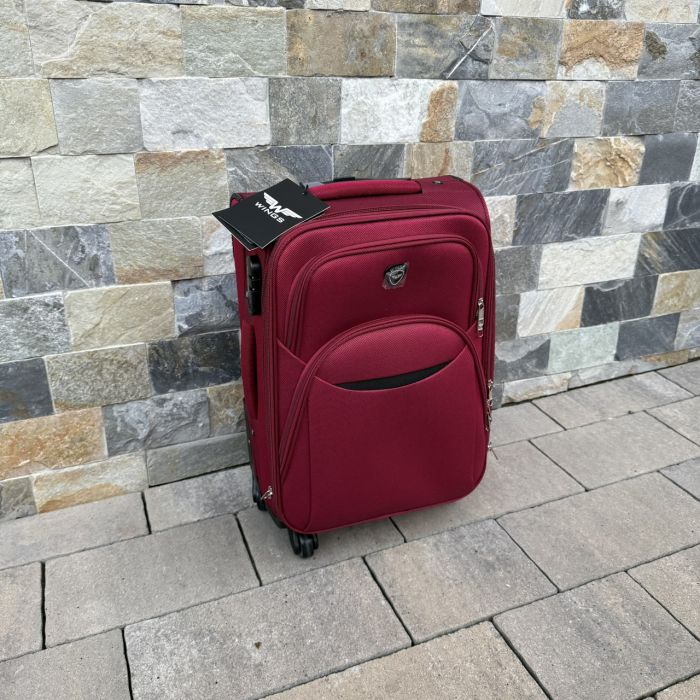 Валіза тканинна мала на 4 колесах Wings 1708 S Бордовий