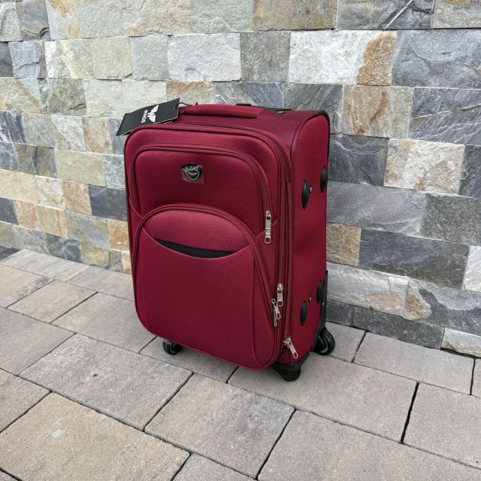Валіза тканинна мала на 4 колесах Wings 1708 S Бордовий