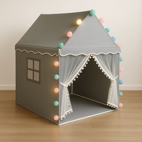 Дитяча палатка з ліхтариками Ecarla BAL13SZ Сірий