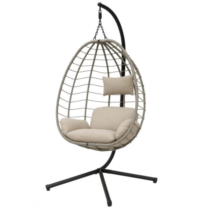 Подвесное кресло-кокон с подушкой Ecarla KR37 Серый