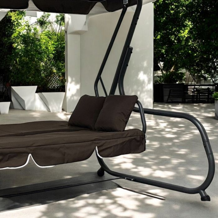 Садова гойдалка IdealGarden MAS-4026 3-х місна Коричневий