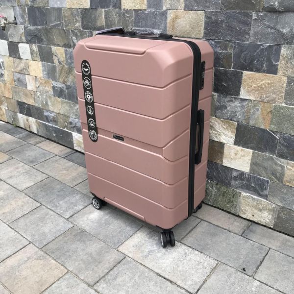 Валіза дорожня велика з поліпропілену Wings PP05 L Рожеве золото