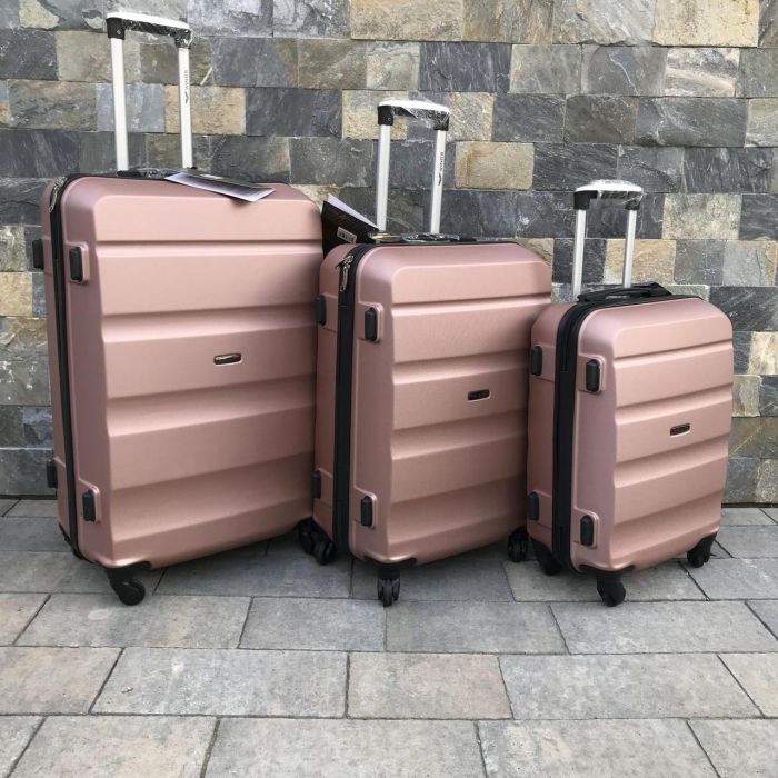 Валіза дорожня мала Wings AT01 S Рожеве золото