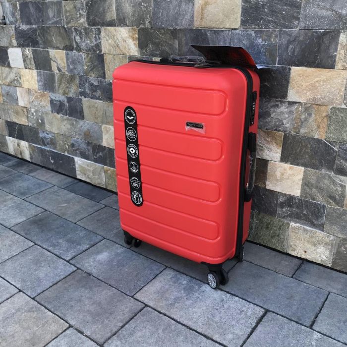 Валіза дорожня середня з поліпропілену Wings DQ181-03 M Червоний
