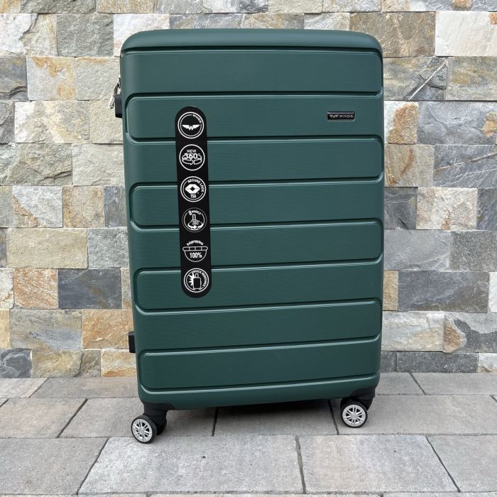 Валіза дорожня велика з поліпропілену Wings DQ181-03 L  Зелений
