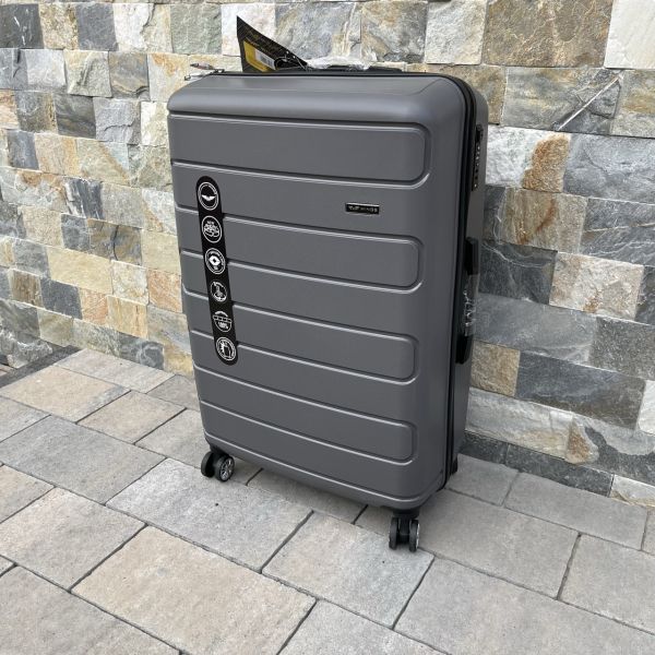 Валіза дорожня велика з поліпропілену Wings DQ181-03 L  Графітовий