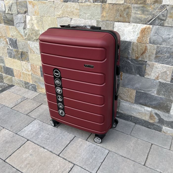 Валіза дорожня середня з поліпропілену Wings DQ181-03 M Бордовий