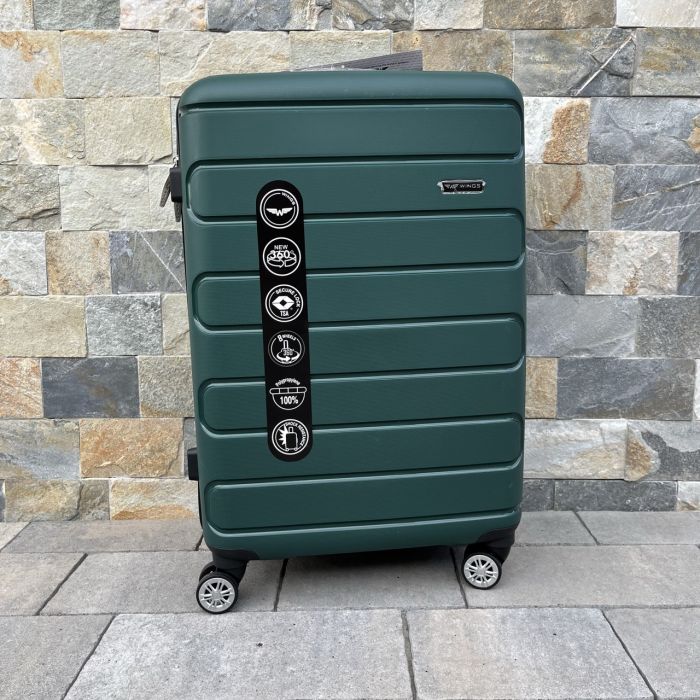 Валіза дорожня середня з поліпропілену Wings DQ181-03 M Зелений
