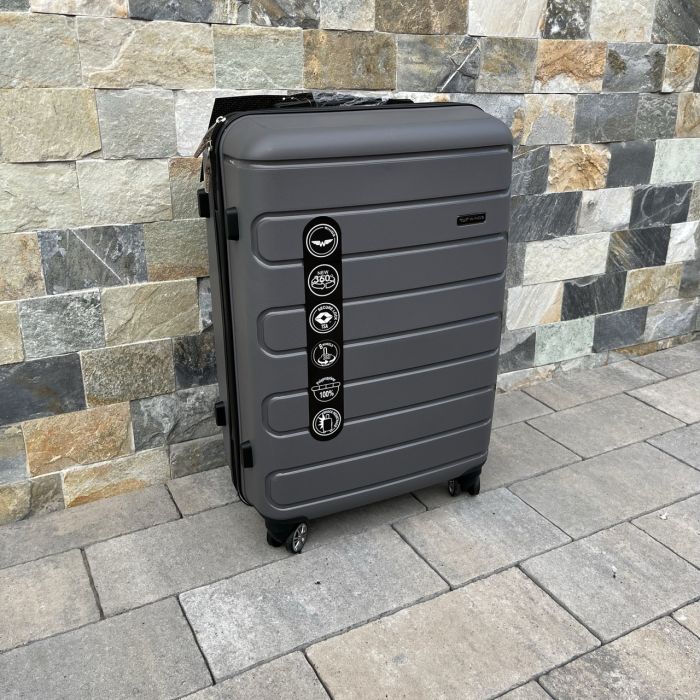 Валіза дорожня середня з поліпропілену Wings DQ181-03 M Графітовий