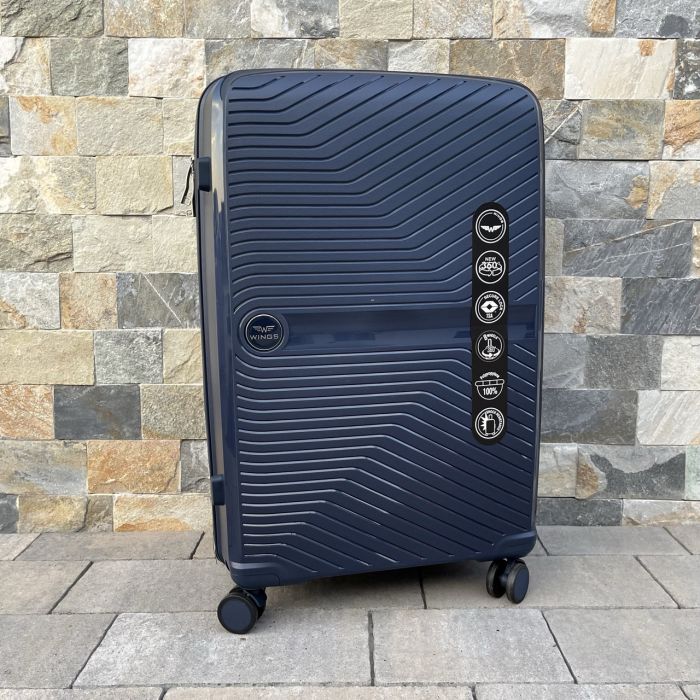 Валіза дорожня велика з поліпропілену Wings DQ181-04 L  Синій