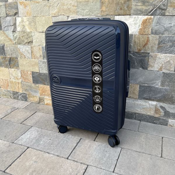 Валіза дорожня середня з поліпропілену Wings DQ181-04 M Синій